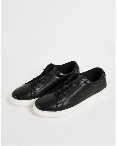 Jack & Jones Leather Minimal Sneakers - Black