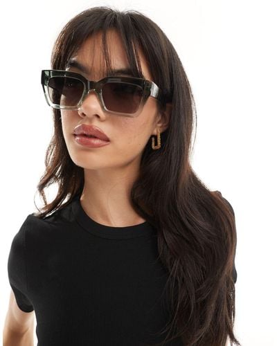 ASOS Bevel Square Sunglasses - Black