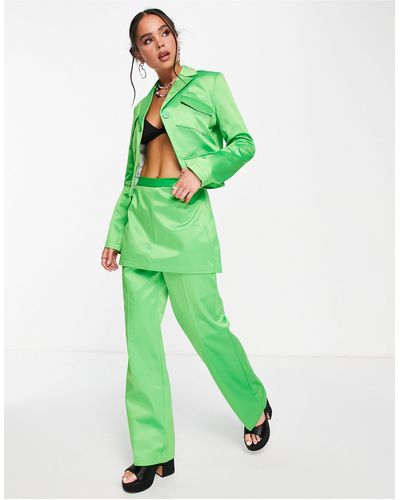 Collusion Pantalon d'ensemble avec jupe en satin - Vert