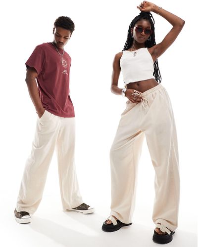 Reclaimed (vintage) Pantalones color unisex sin cierres - Blanco