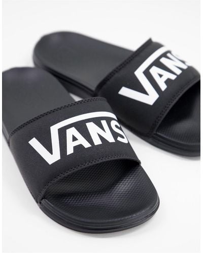 Vans Costa - Slippers Met Logo - Zwart