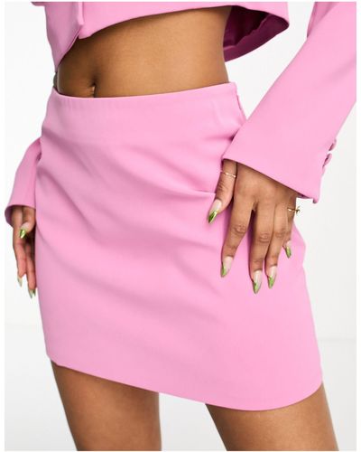 Naked Wardrobe Tailored Mini Skirt Co-ord - Pink