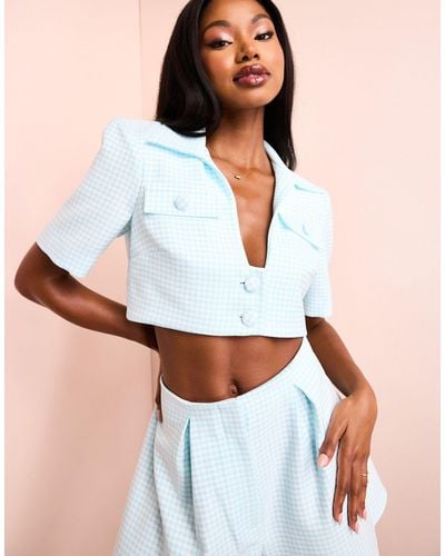 ASOS Co-ord Cropped Tailored Shirt - White