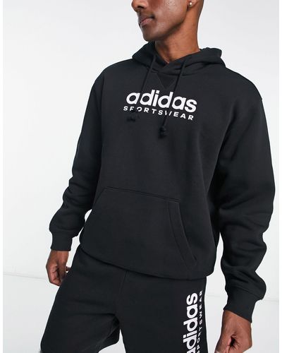 adidas Originals Adidas - Sportkleding - Hoodie Met Lineair Logo - Blauw