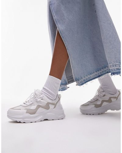 TOPSHOP Cherry Chunky Trainer - Grey