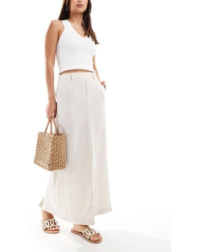 Object Tailored Ankle Length Skirt - White