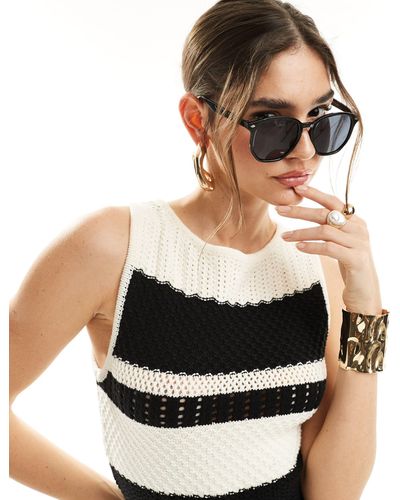 Vero Moda Round Frame Sunglasses - Black