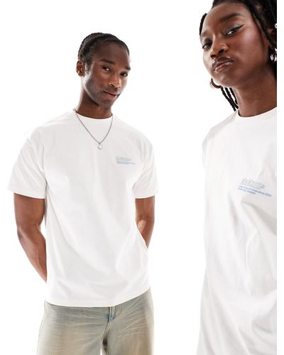 Dr. Denim Unisex Trooper Relaxed Fit T-shirt With Back Graphic Print - White