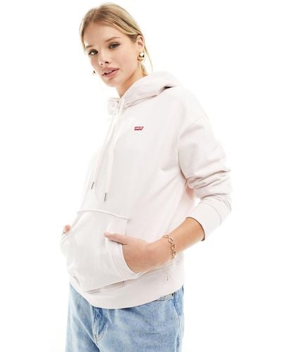 Levi's Hoodie With Small Batwing Logo - White