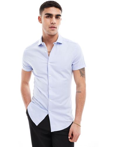 ASOS Skinny Fit Royal Oxford Shirt With Cutaway Collar - White