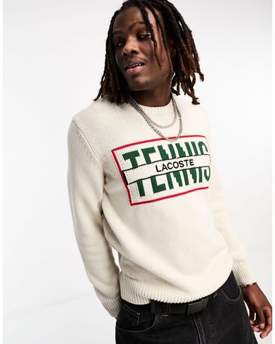 Lacoste Heritage Graphics Jumper - Natural