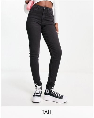 Pimkie Tall High Waist Skinny Jeans - Black