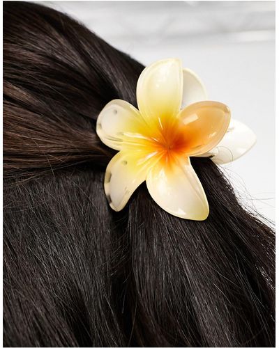 Reclaimed (vintage) Hibiscus Haarklem - Zwart