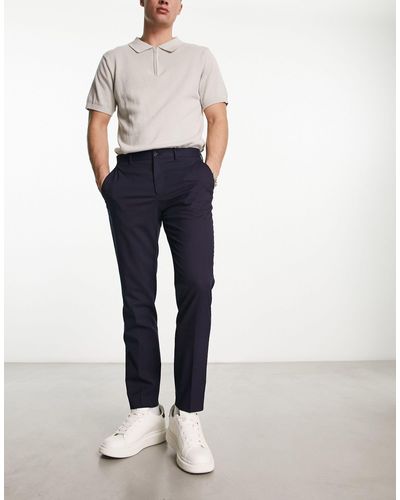 SELECTED Slim Fit Smart Trousers - Blue