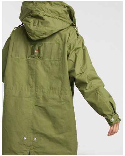 Tommy Hilfiger X Lewis Hamilton Capsule Hooded Parka - Green