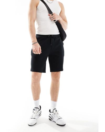 Polo Ralph Lauren – sweat-shorts aus doppelstrick - Schwarz