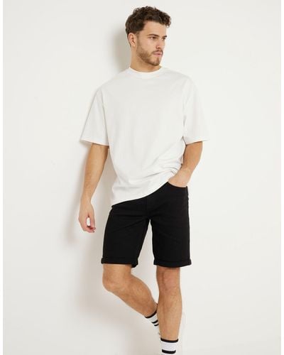 River Island Skinny Fit Denim Shorts - White