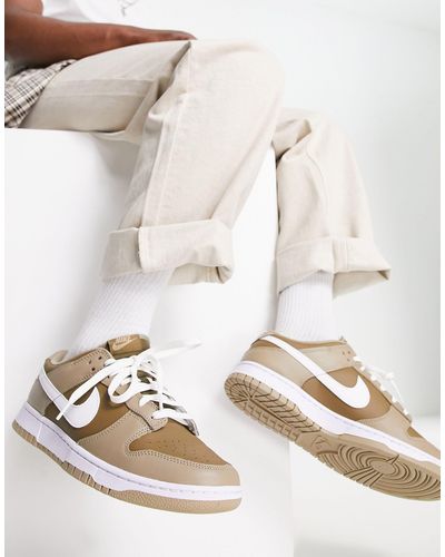 Nike Dunk - baskets montantes style rétro - kaki, beige et blanc - Neutre