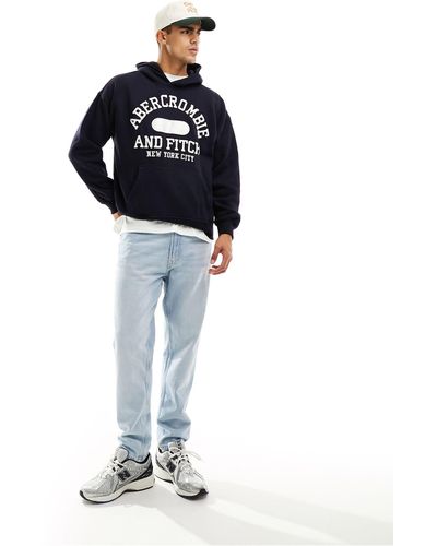 Abercrombie & Fitch – oversize-kapuzenpullover - Blau