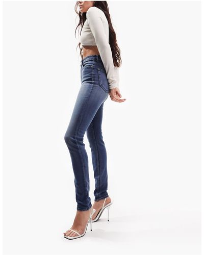 ASOS Jean ultra skinny - moyen authentique - Bleu