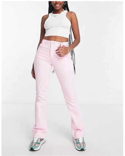 ASOS Hourglass Flare Jeans - Pink