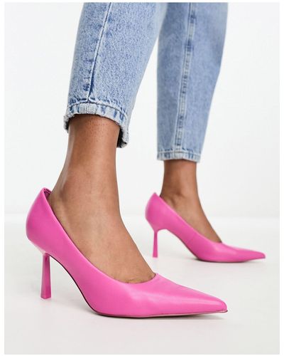 ASOS Sterling Mid Heeled Court Shoes - Pink