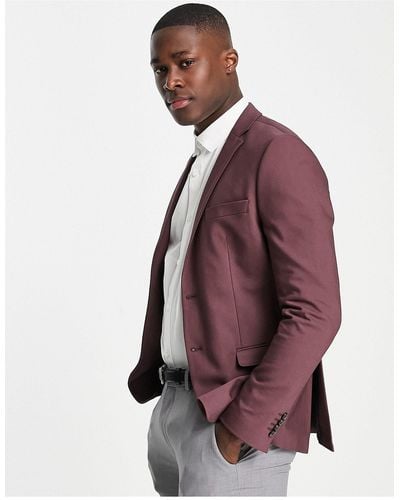 Jack & Jones Premium - giacca da abito slim fit - Rosso