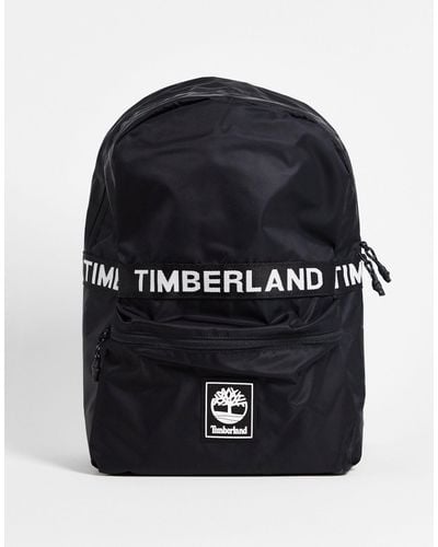 Timberland Strip Logo Backpack - Black