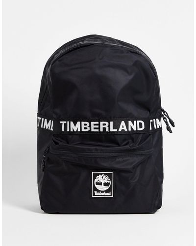 Timberland Mochila negra con logo strip - Negro