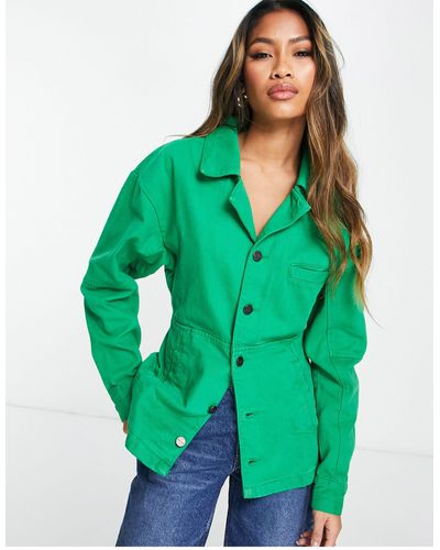 WÅVEN Tailored Denim Jacket Co-ord - Green