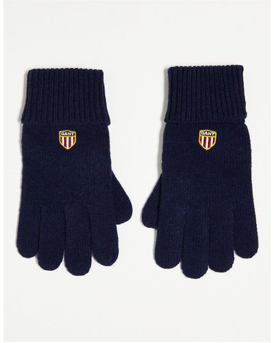 GANT Wool Gloves - Blue