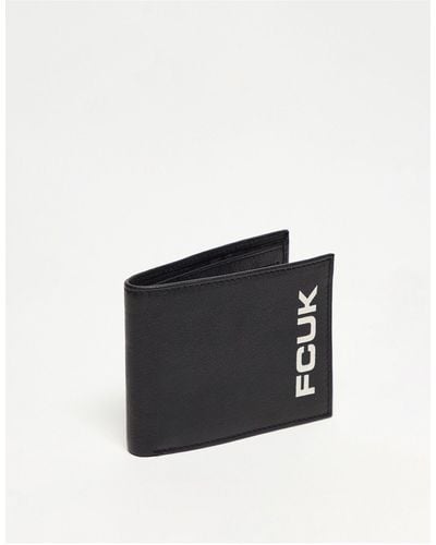 French Connection Fcuk Leather Wallet With Large Logo - White