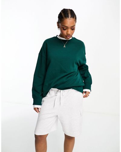 Monki Long Sleeve Oversized Sweater - Green