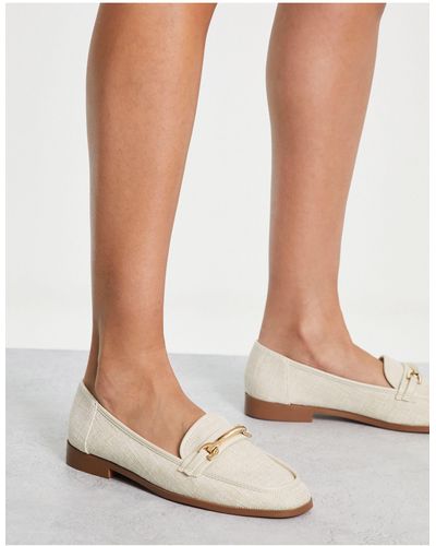 ASOS Mussy Loafer With Trim - Natural