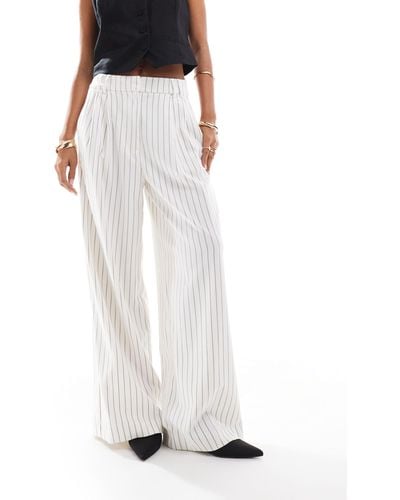 ASOS Tailored High Waist Relaxed Trousers - White