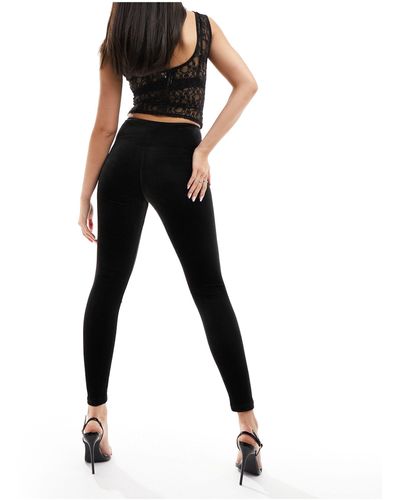 AllSaints Cora High Rise Velvet leggings - Black
