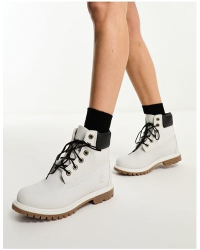 Timberland 6 Inch Premium Boots - White