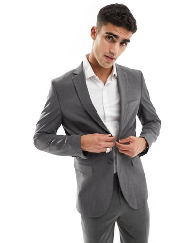 SELECTED Slim Fit Suit Jacket - Grey