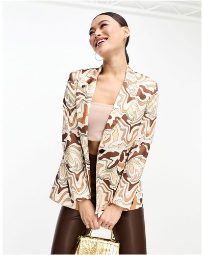 Twisted Tailor Colbert Met Camouflageprint - Naturel