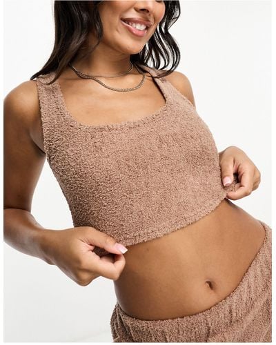 Loungeable Soft Fuzzy Vest - Brown