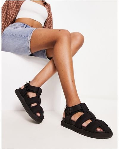 Goodnews Goat Quilted Sandals - Black