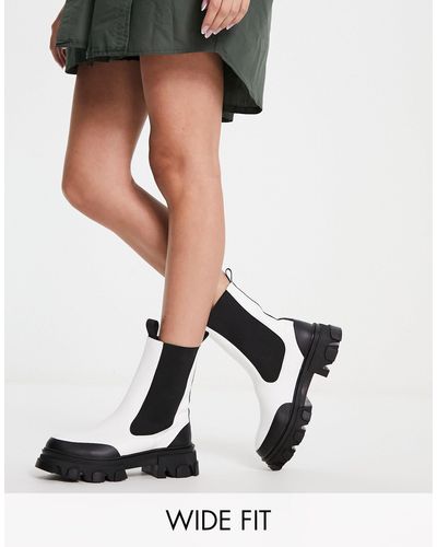 Public Desire Wonder Chunky Flat Boots - Black
