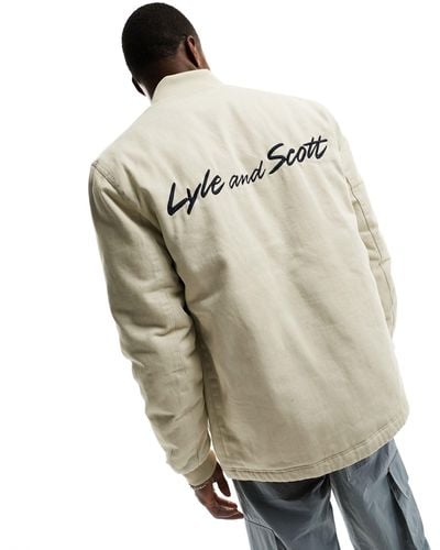 Lyle & Scott Wadded Logo Jacket - Grey
