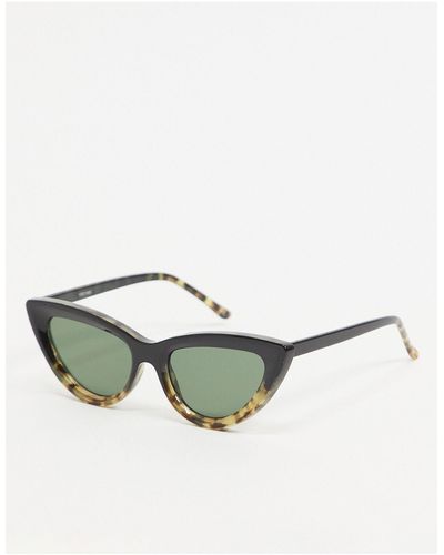ASOS Frame Cat Eye Bevelled Sunglasses - Black