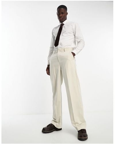 Only & Sons Loose Fit Suit Trousers - Natural