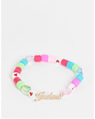 ASOS Beaded Bracelet With J'adore Charm - Multicolor