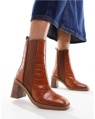 ASOS Ratings Leather Chelsea Boots - Brown