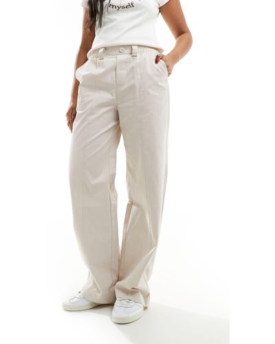 Sixth June Low Rise Tailored Pants - Natural