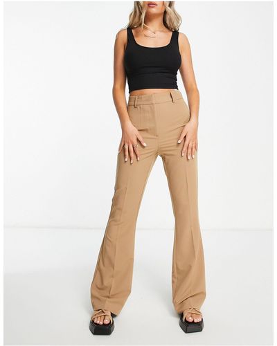 Vero Moda Pantaloni sartoriali a zampa cammello - Neutro