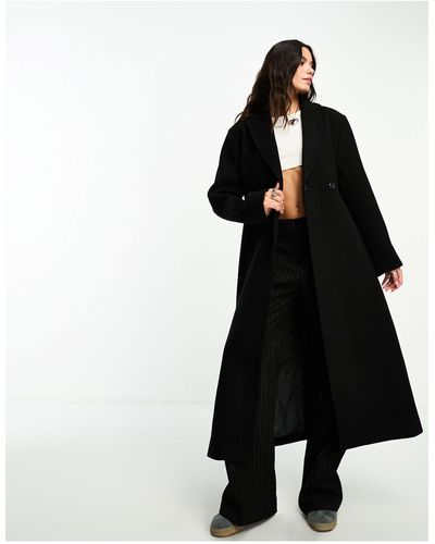 Weekday Delila - manteau structuré en laine mélangée - Noir